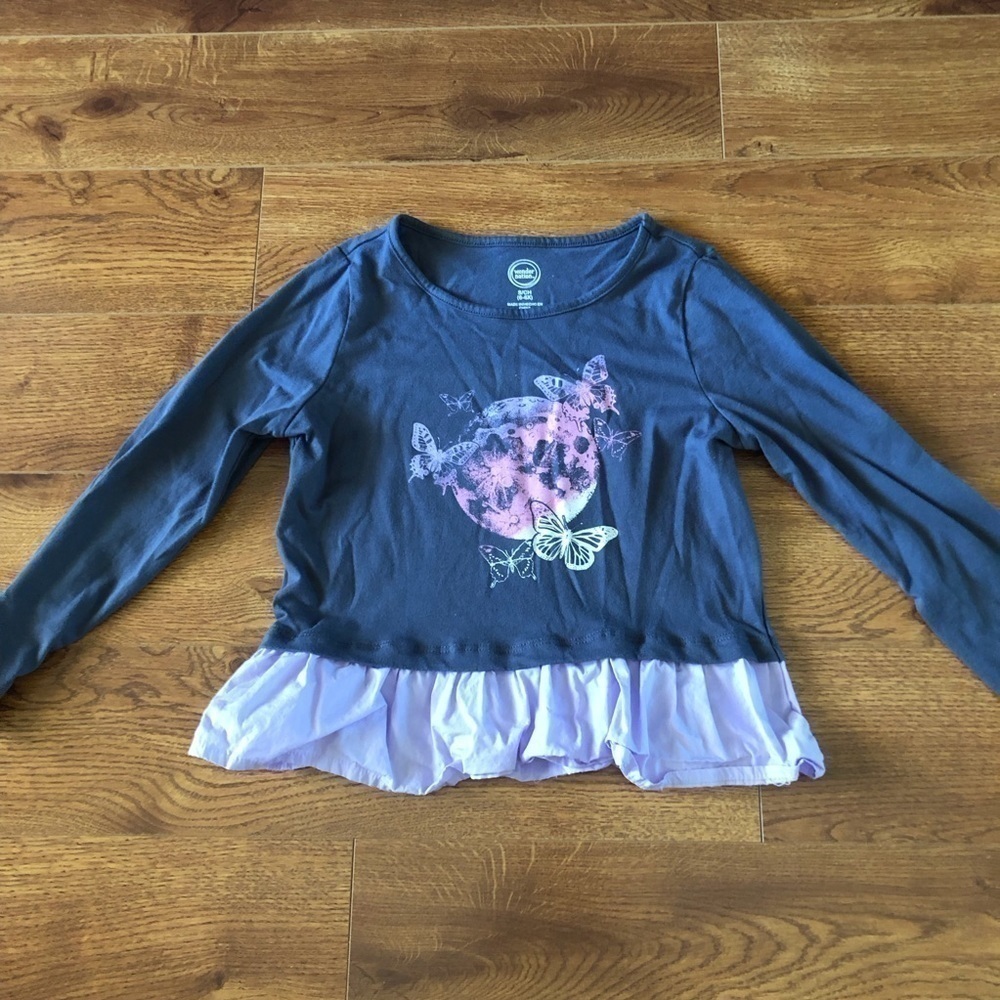 Wonder Nation long sleeve butterfly graphic tee in size S (6/6x)